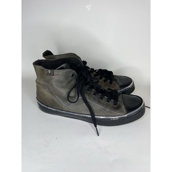 7 for all mankind Chukka Boots Men Size 11.5 Green Leather - Picture 5 of 14